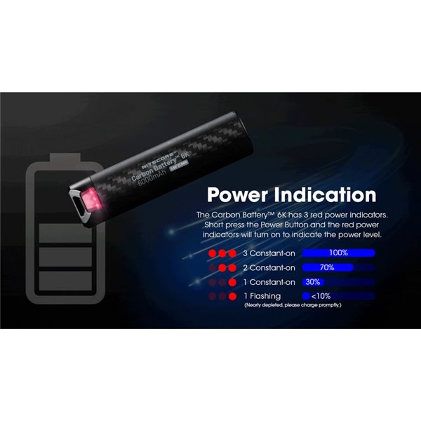 Batería externa recargable y portátil 6000mAh 3.6V (21.6Wh) IP68 y sumergible 2 metros
