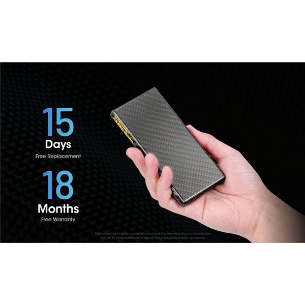 Batería recargable Power-Bank CARBO 10000 10,000 mAh (38.5 Wh) 157g potencia salida 20W USB-C