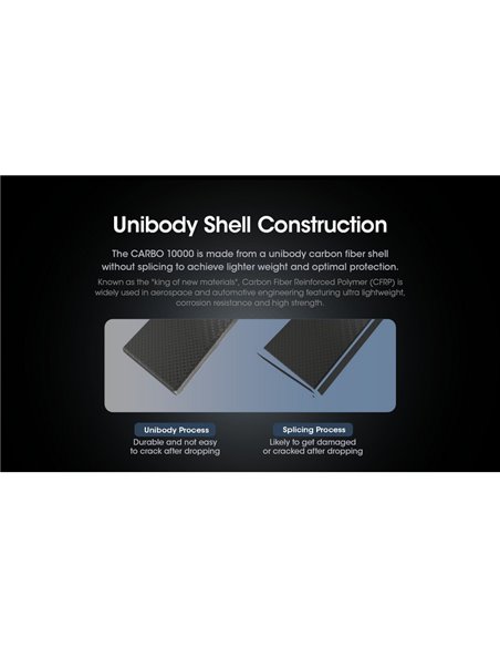 Batterie externe rechargeable CARBO 10000 10 000 mAh (38,5 Wh) 157 g puissance de sortie 20 W USB-C