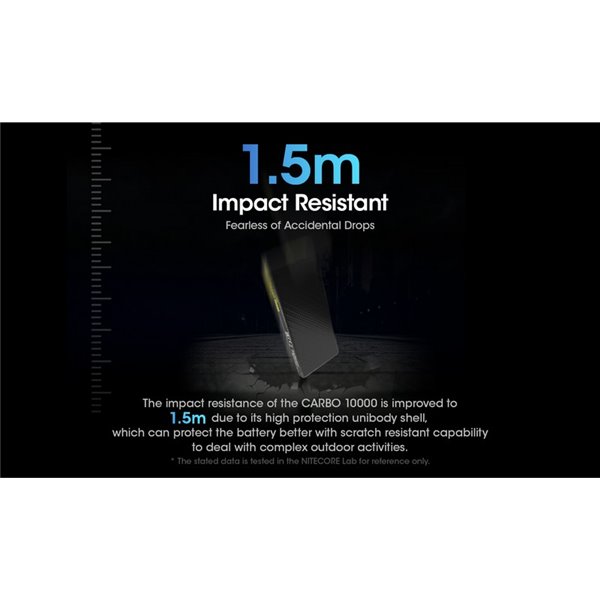 Batería recargable Power-Bank CARBO 10000 10,000 mAh (38.5 Wh) 157g potencia salida 20W USB-C