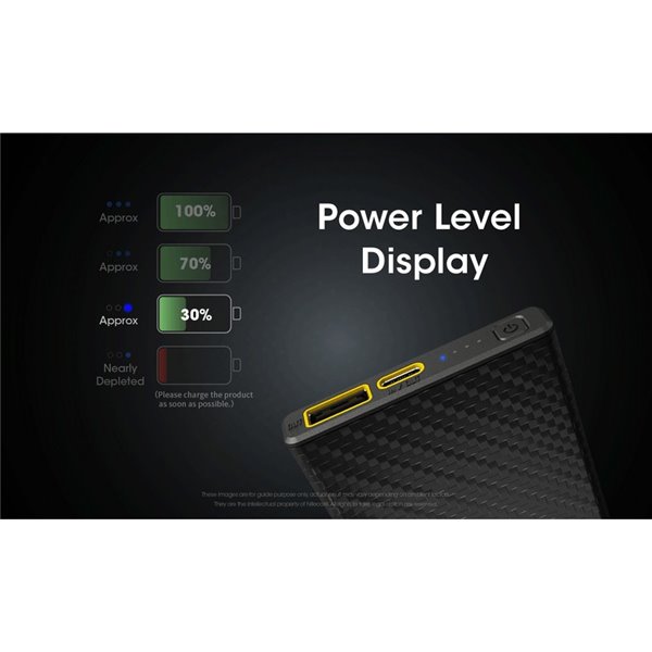 Batería recargable Power-Bank CARBO 10000 10,000 mAh (38.5 Wh) 157g potencia salida 20W USB-C