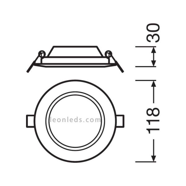 Medidads Downlight LED Slim Empotrable 3Cm DL DN105 6W Redondo 3000K 4000K 6500K