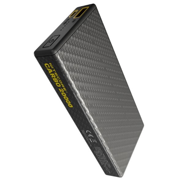 Batería recargable CARBO 20000 Power-Bank 20,000 mAh (77 Wh) 295g potencia salida 20W USB-C