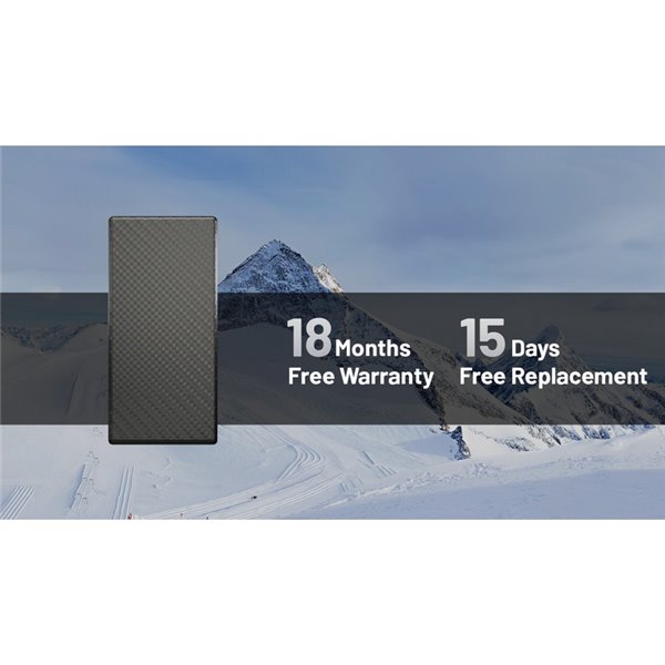 Batería Power Bank recargable 20.000 mAh (77 Wh) SUMMIT 20000 303g IPX5 fibra de carbono, salida 20W