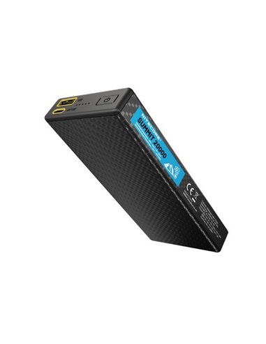 Bateria recarregável Power Bank 20.000 mAh (77 Wh) SUMMIT 20000 303g IPX5 fibra de carbono, saída de 20 W