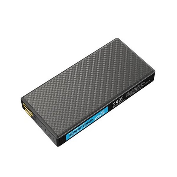 Bateria recarregável Power Bank 20.000 mAh (77 Wh) SUMMIT 20000 303g IPX5 fibra de carbono, saída de 20 W