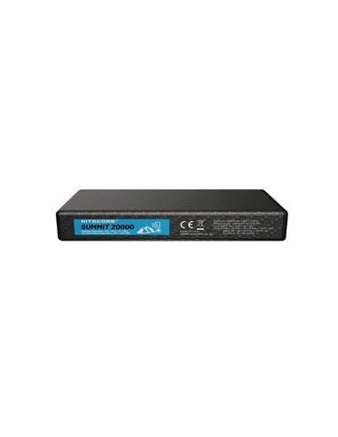 Batería Power Bank recargable 20.000 mAh (77 Wh) SUMMIT 20000 303g IPX5 fibra de carbono, salida 20W