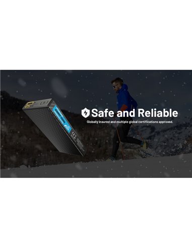 Batterie externe rechargeable 20 000 mAh (77 Wh) SUMMIT 20000 303 g IPX5 fibre de carbone, puissance de sortie 20 W