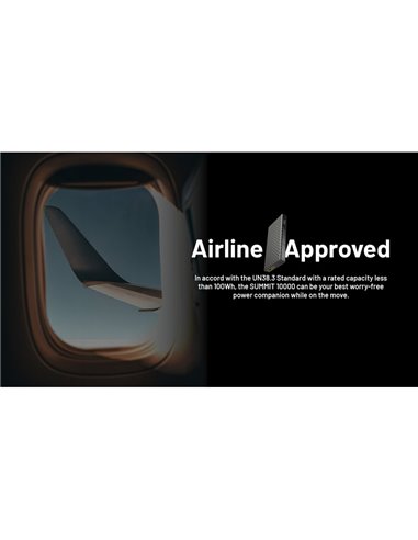 Batería Power Bank recargable 10.000 mAh fibra de carbono (38,5 Wh), salida 20W SUMMIT 10000 172g IPX5