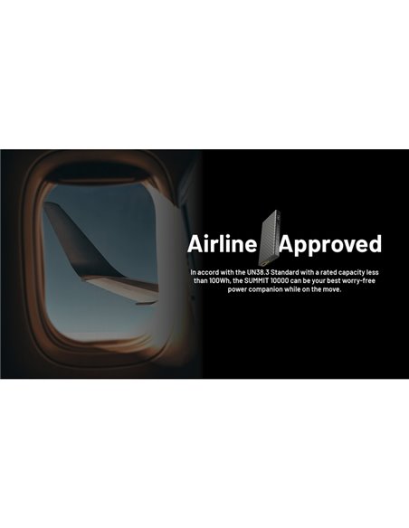 Batería Power Bank recargable 10.000 mAh fibra de carbono (38,5 Wh), salida 20W SUMMIT 10000 172g IPX5