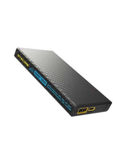 Power Bank recarregável 10.000 mAh fibra de carbono (38,5 Wh), saída de 20 W SUMMIT 10000 172 g IPX5