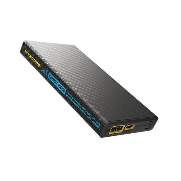 Batería Power Bank recargable 10.000 mAh fibra de carbono (38,5 Wh), salida 20W SUMMIT 10000 172g IPX5