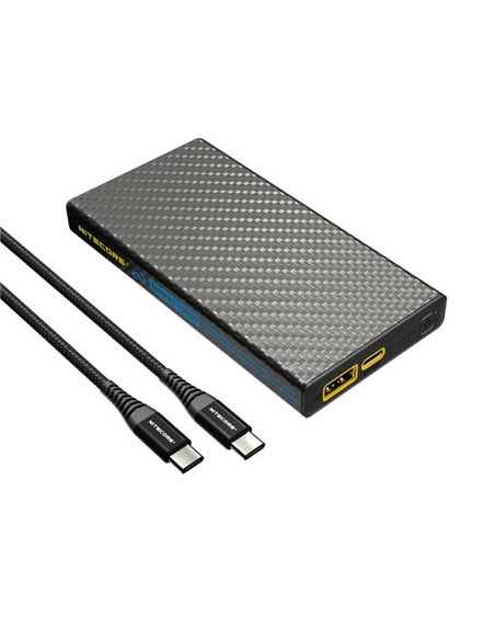 Batería Power Bank recargable 10.000 mAh fibra de carbono (38,5 Wh), salida 20W SUMMIT 10000 172g IPX5