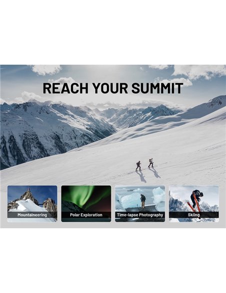 Batterie externe rechargeable 10 000 mAh en fibre de carbone (38,5 Wh), puissance de sortie 20 W SUMMIT 10000 172 g IPX5