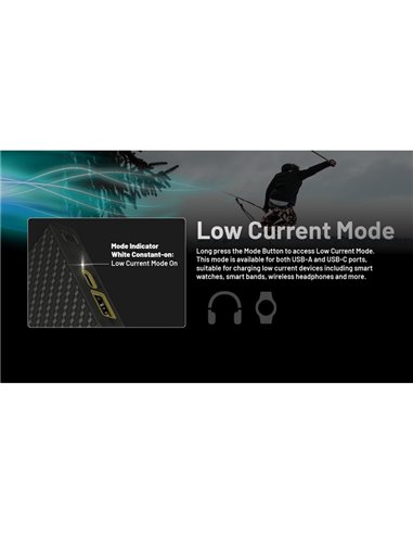 Batería Power Bank recargable 10.000 mAh fibra de carbono (38,5 Wh), salida 20W SUMMIT 10000 172g IPX5