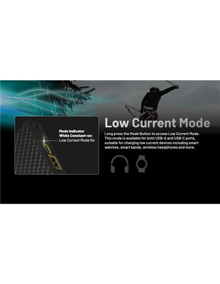 Batterie externe rechargeable 10 000 mAh en fibre de carbone (38,5 Wh), puissance de sortie 20 W SUMMIT 10000 172 g IPX5