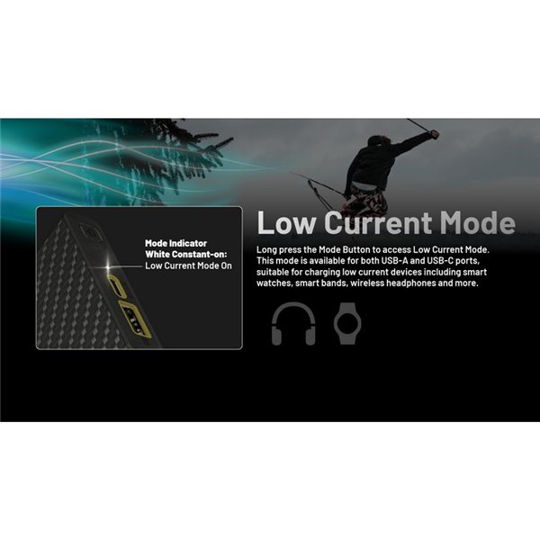 Batería Power Bank recargable 10.000 mAh fibra de carbono (38,5 Wh), salida 20W SUMMIT 10000 172g IPX5