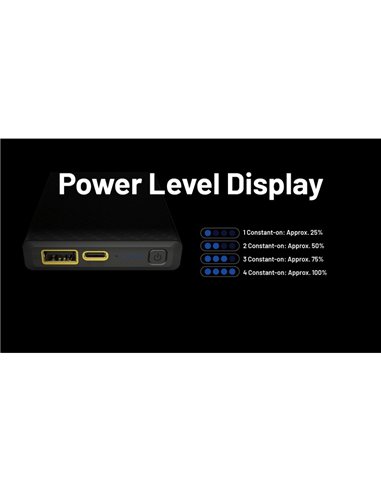 Batería Power Bank recargable 10.000 mAh fibra de carbono (38,5 Wh), salida 20W SUMMIT 10000 172g IPX5