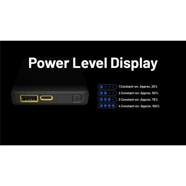 Batería Power Bank recargable 10.000 mAh fibra de carbono (38,5 Wh), salida 20W SUMMIT 10000 172g IPX5