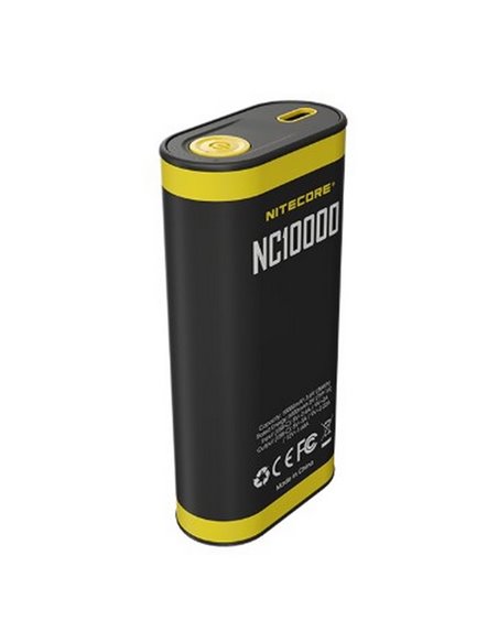 NC10000 Power Bank Li-ion 10.000 mAh 3,6 V (36 Wh) bateria recarregável com lanterna USB-C IPX5 de 50 Lm