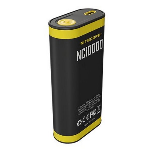 Batería recargable NC10000 Power Bank Li-ion 10,000 mAh 3.6 V (36 Wh) con linterna 50Lm USB-C IPX5