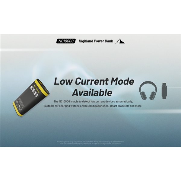 Batería recargable NC10000 Power Bank Li-ion 10,000 mAh 3.6 V (36 Wh) con linterna 50Lm USB-C IPX5