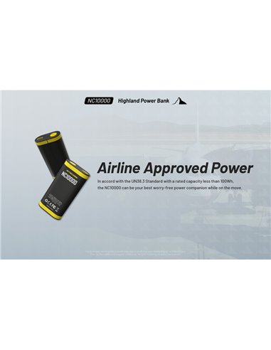 NC10000 Power Bank Li-ion 10.000 mAh 3,6 V (36 Wh) bateria recarregável com lanterna USB-C IPX5 de 50 Lm