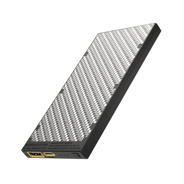 Batería Power Bank ultra ligera y recargable USB-C NB10000 Silver 10,000 mAh 3.85 V (38.5 Wh) 20W Output IPX5