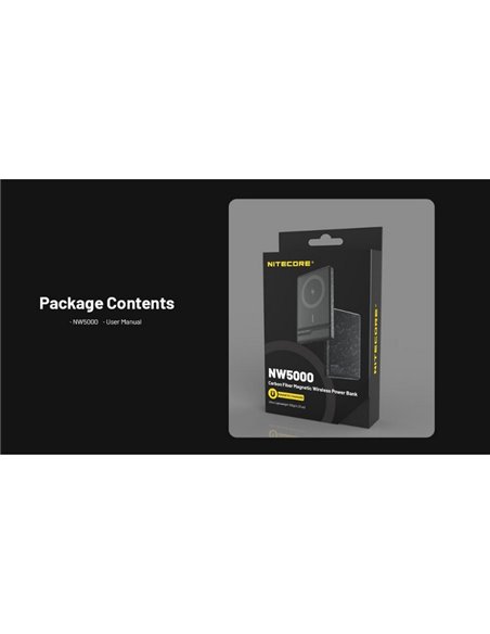 Batería recargable NW5000 magnética y ultrafina, Power-Bank 5000 mAh 3,85 V (19,25 Wh)