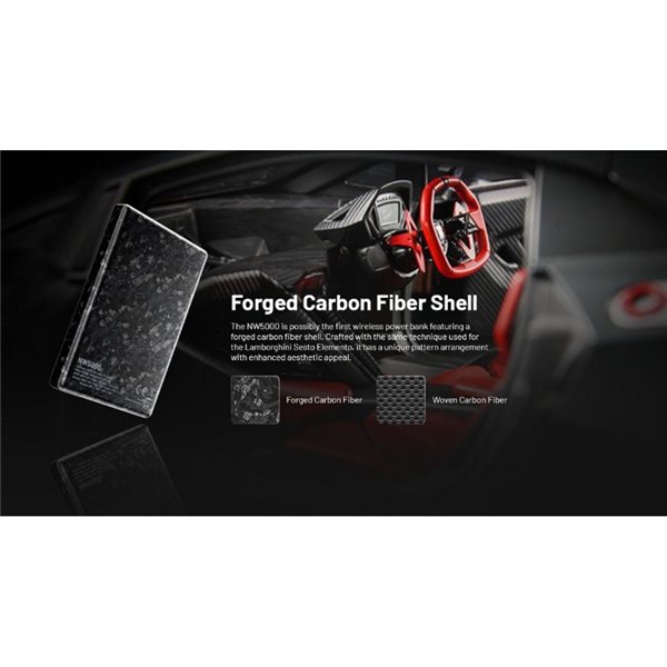 Bateria magnética recarregável ultrafina NW5000, Power Bank 5000 mAh 3,85 V (19,25 Wh)