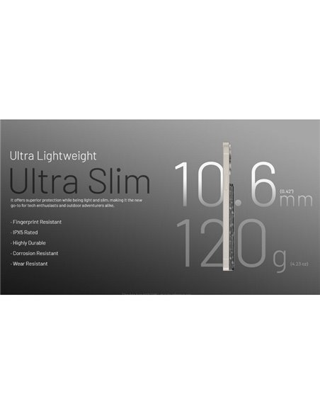 Batería recargable NW5000 magnética y ultrafina, Power-Bank 5000 mAh 3,85 V (19,25 Wh)