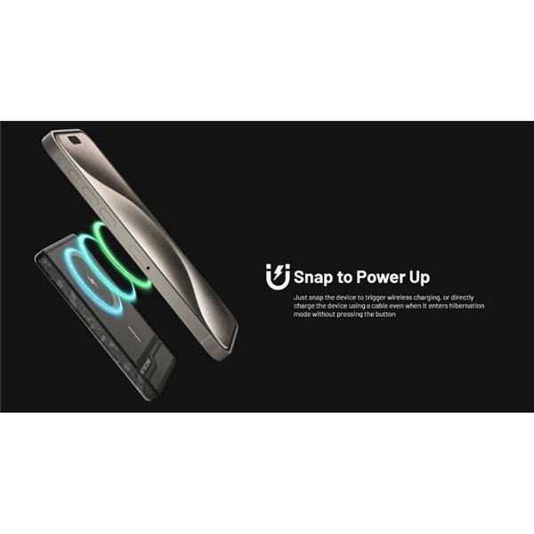 Bateria magnética recarregável ultrafina NW5000, Power Bank 5000 mAh 3,85 V (19,25 Wh)