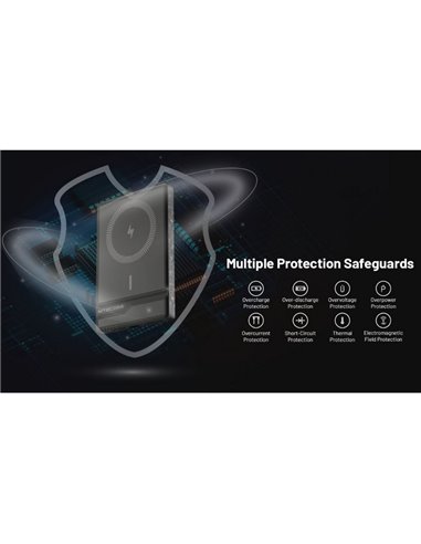 Bateria magnética recarregável ultrafina NW5000, Power Bank 5000 mAh 3,85 V (19,25 Wh)