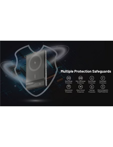 Batería recargable NW5000 magnética y ultrafina, Power-Bank 5000 mAh 3,85 V (19,25 Wh)