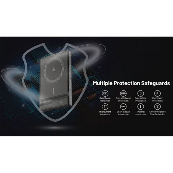 Bateria magnética recarregável ultrafina NW5000, Power Bank 5000 mAh 3,85 V (19,25 Wh)