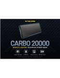 Batería recargable CARBO 20000 Power-Bank 20,000 mAh (77 Wh) 295g potencia salida 20W USB-C