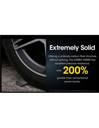 Batería recargable CARBO 20000 Power-Bank 20,000 mAh (77 Wh) 295g potencia salida 20W USB-C