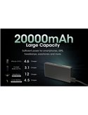 Batería recargable CARBO 20000 Power-Bank 20,000 mAh (77 Wh) 295g potencia salida 20W USB-C