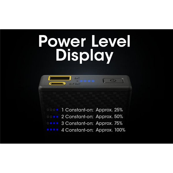 Batería recargable CARBO 20000 Power-Bank 20,000 mAh (77 Wh) 295g potencia salida 20W USB-C