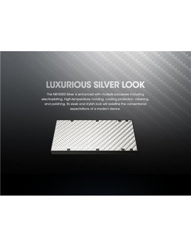 Bateria Power Bank ultra leve e recarregável USB-C NB10000 Silver 10.000 mAh 3,85 V (38,5 Wh) 20 W Saída IPX5