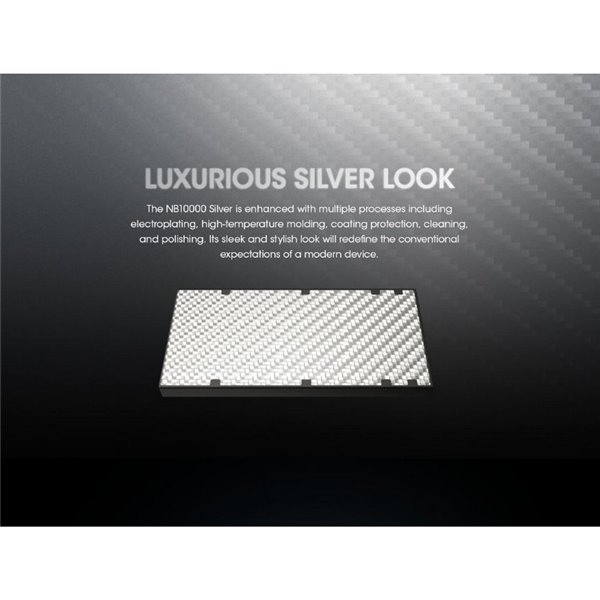 Batería Power Bank ultra ligera y recargable USB-C NB10000 Silver 10,000 mAh 3.85 V (38.5 Wh) 20W Output IPX5