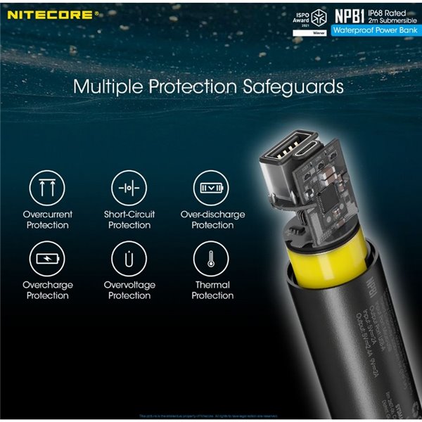 Batería recargable NPB1 5000 mAh 3,64 V (18,2Wh) Micro-USB-C y A sumergible y temperaturas extremas IP68