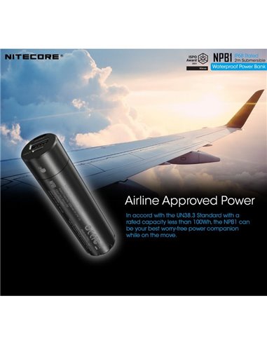 Bateria recarregável NPB1 5000 mAh 3,64 V (18,2 Wh) Micro-USB-C e A submersível e temperaturas extremas IP68