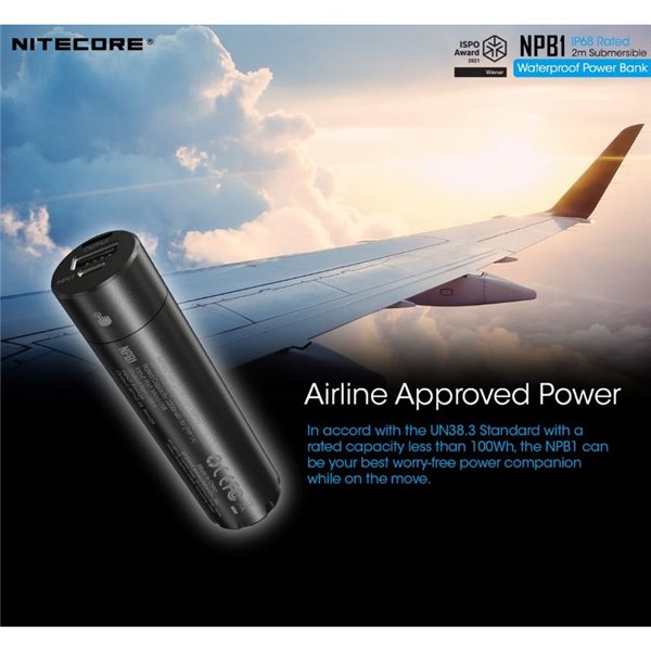 Batería recargable NPB1 5000 mAh 3,64 V (18,2Wh) Micro-USB-C y A sumergible y temperaturas extremas IP68