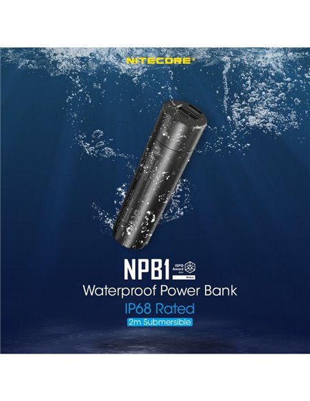 Batería recargable NPB1 5000 mAh 3,64 V (18,2Wh) Micro-USB-C y A sumergible y temperaturas extremas IP68