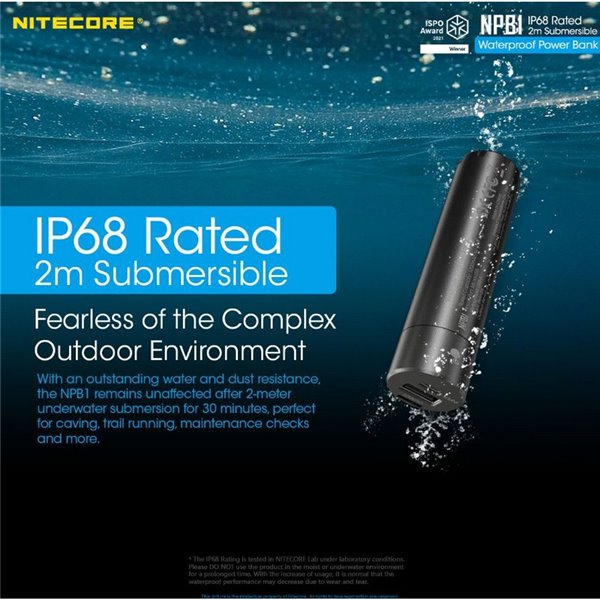 Batería recargable NPB1 5000 mAh 3,64 V (18,2Wh) Micro-USB-C y A sumergible y temperaturas extremas IP68