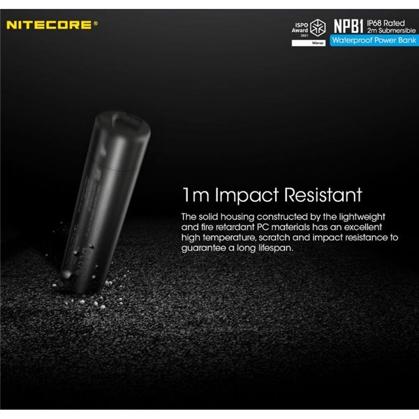 Batería recargable NPB1 5000 mAh 3,64 V (18,2Wh) Micro-USB-C y A sumergible y temperaturas extremas IP68