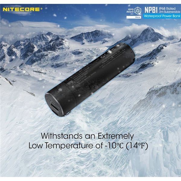 Batería recargable NPB1 5000 mAh 3,64 V (18,2Wh) Micro-USB-C y A sumergible y temperaturas extremas IP68