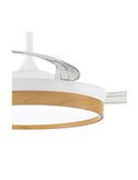 Ventilador LED aspas retráctiles PANECO, 45W 4400Lm CCT Dim, con temporizador