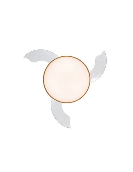 Ventoinha PANECO LED com pás retráteis, 45W 4400Lm CCT Dim, com temporizador